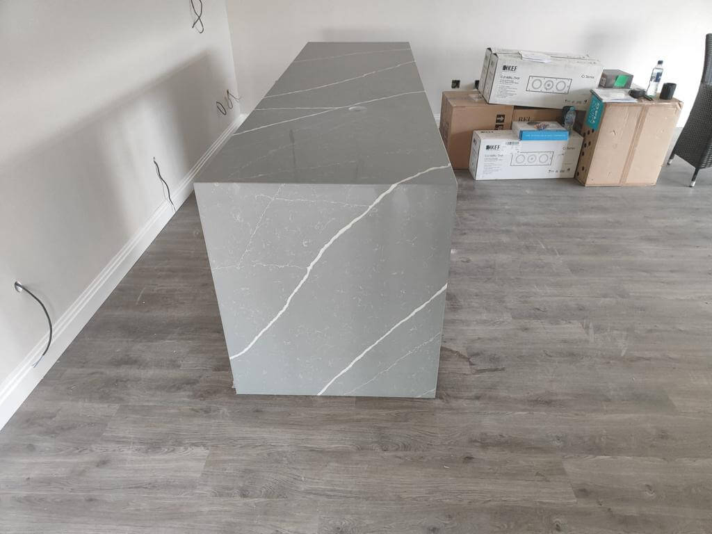 Grey kitchen worktop with white veins from Legendary Stone